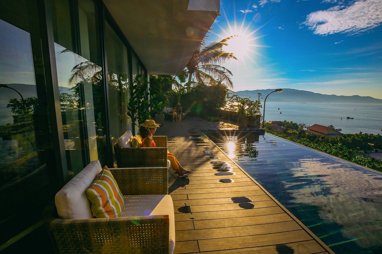 cho gia đình villa Oceanfront Nha Trang